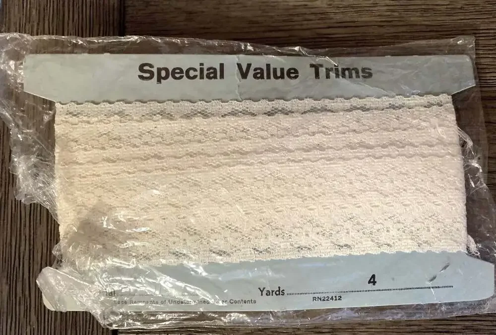 Vintage lingerie 1 1/4 inch fine white lace 4YRDS